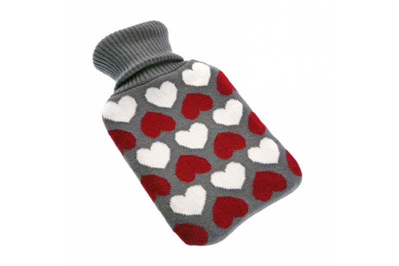 Hot Water Bottle Versa Hearts Rubber