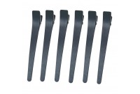 Hair clips Eurostil Black (6 uds)