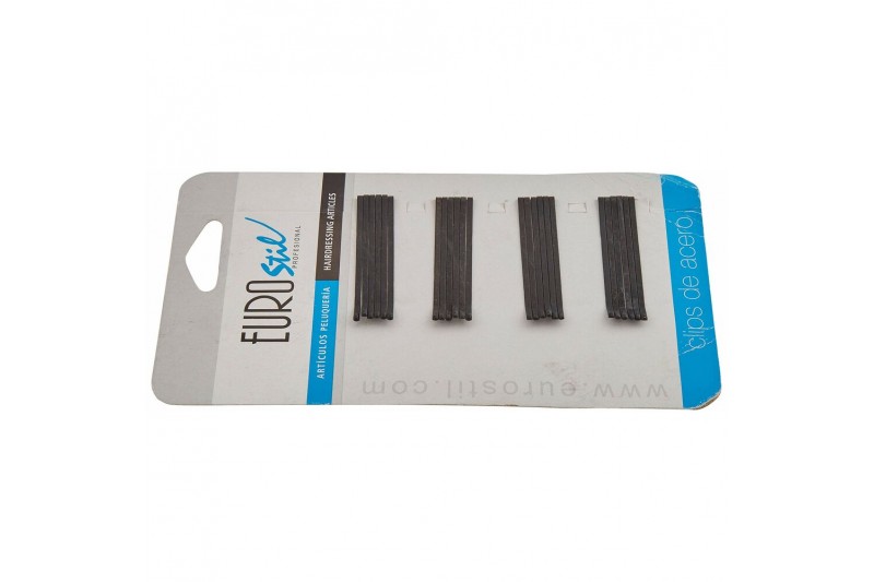 Clip Eurostil 50 mm Zwart (24 pcs)