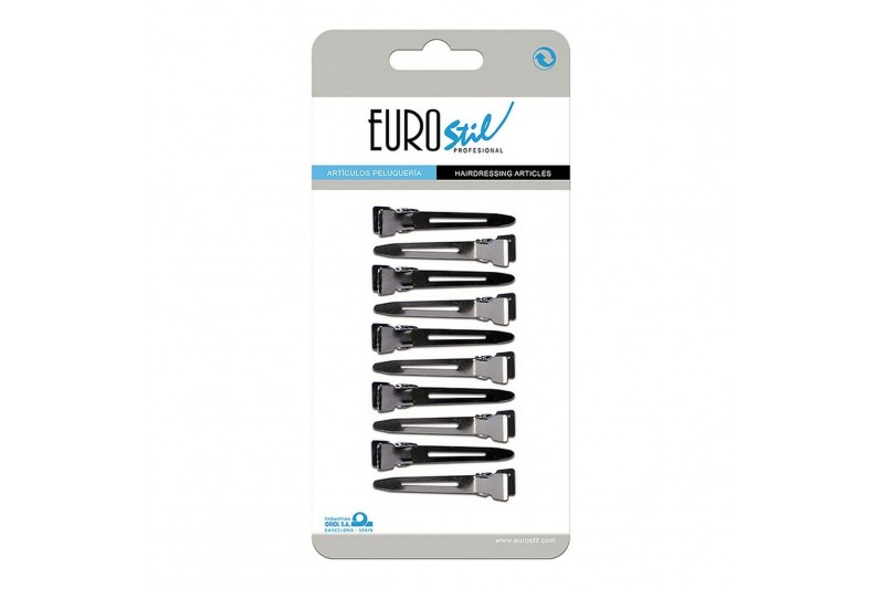 Hair clips Eurostil metal