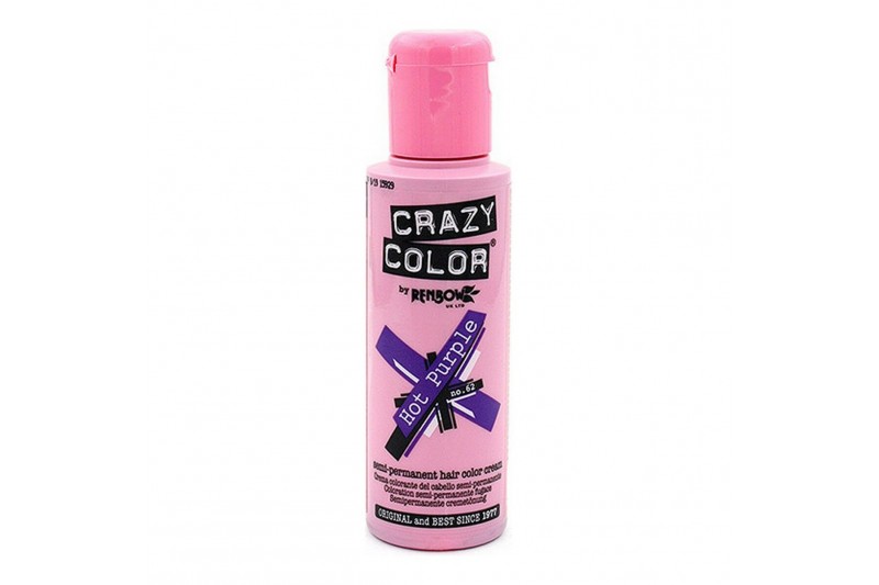 Permanent Dye Hot Purple Crazy Color Nº 62 (100 ml) (100 ml)