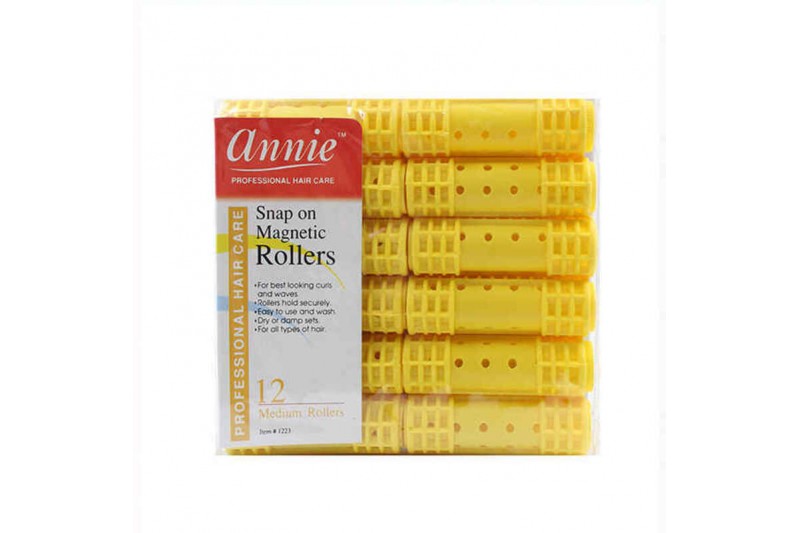 Hair rollers Annie Medium Yellow (12...