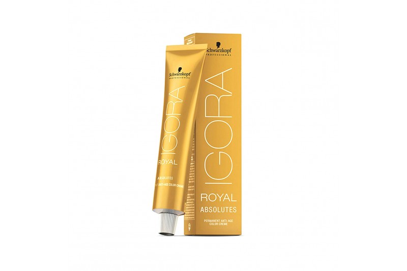 Permanent Dye Igora Royal Absolutes Schwarzkopf 8-60 (60 ml)