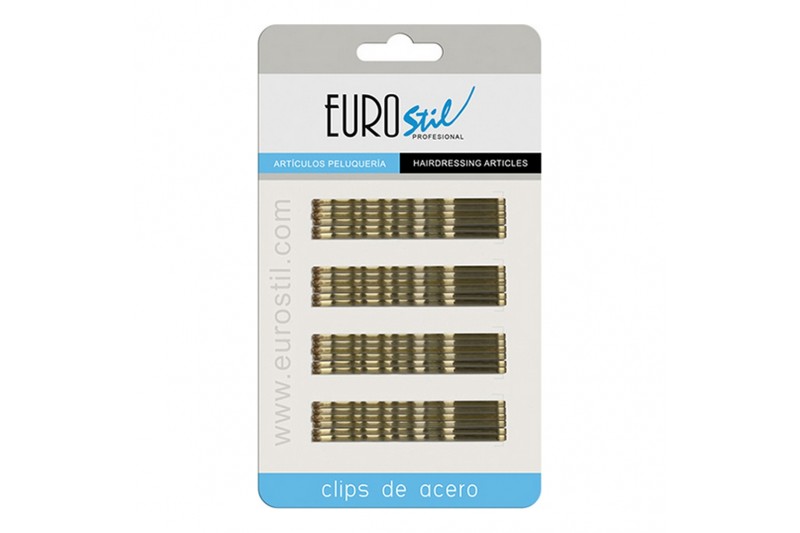 Clip Eurostil 70 mm Brons Ondulator (24 pcs)