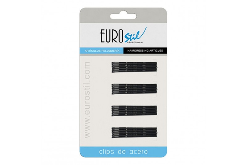 Clips Eurostil 5 cm Black Undulator...