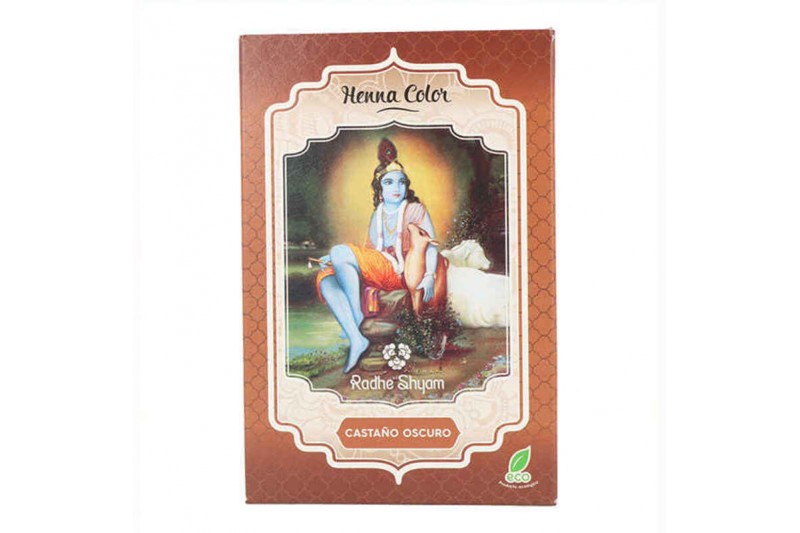 Colorazione Semipermanente Henna Radhe Shyam Castano Chiaro (100 g)