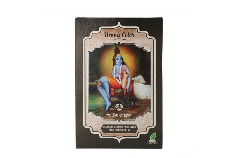 Coloration Semi-permanente Radhe Shyam Chatain foncé Henna Sous forme de poudre (100 g)