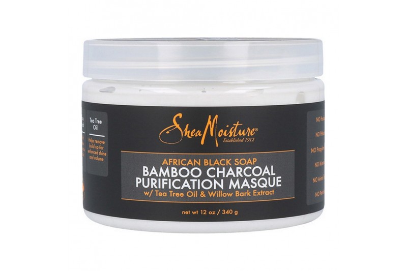 Masque pour cheveux African Black Soap Bamboo Charcoal Shea Moisture (340 g)