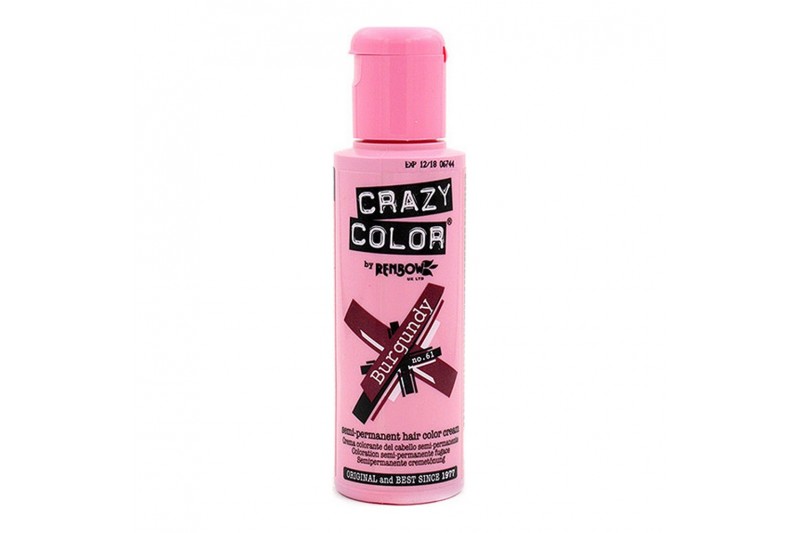 Couleur Semi-permanente Burgundy Crazy Color Nº 61 (100 ml)