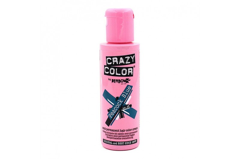 Couleur Semi-permanente Peacock Blue Crazy Color Nº 45 (100 ml)