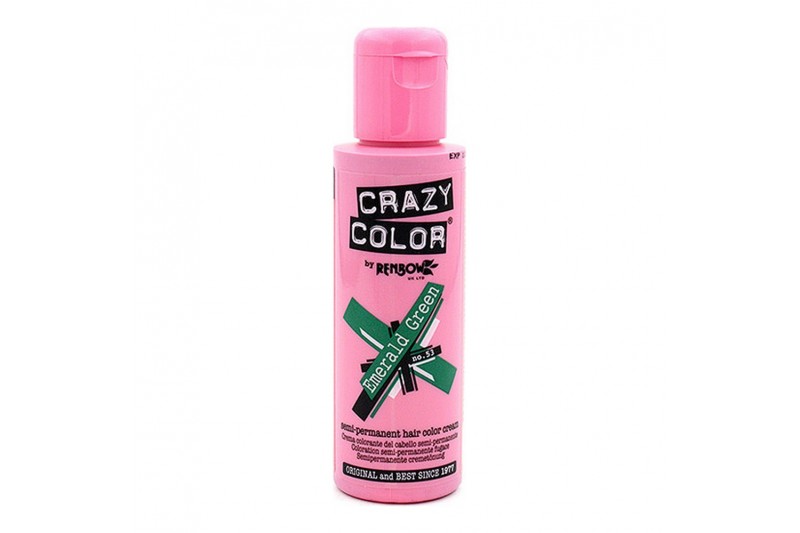 Couleur Semi-permanente Emerald Green Crazy Color Nº 53 (100 ml)