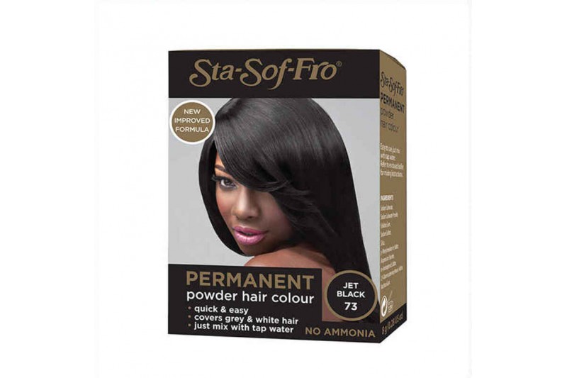 Permanent Dye Sta Soft Fro Powder Hair Color Black (8 g)