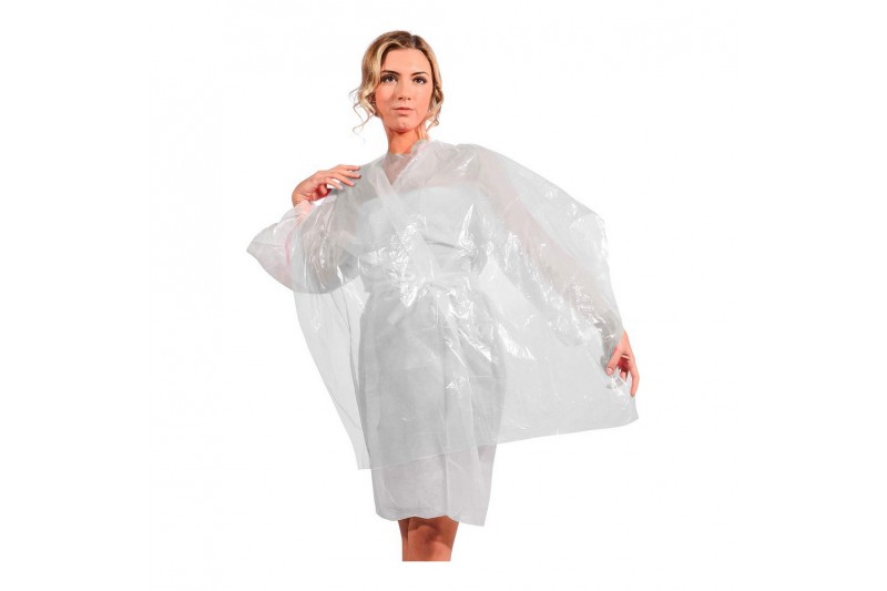 Hairdressing Cape Eurostil White (90 x 115 cm)