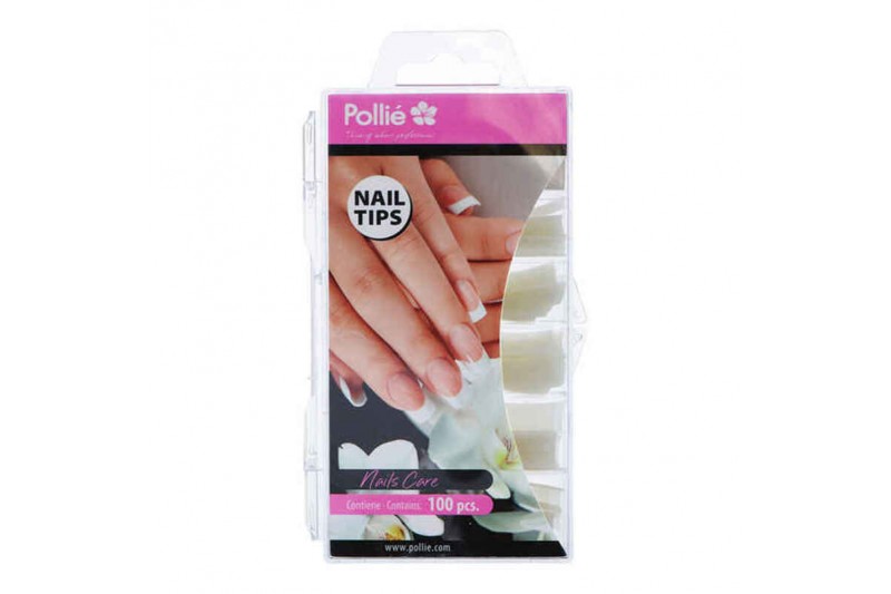 Autocollants pour ongle Eurostil Naturel Courbé (100 uds)