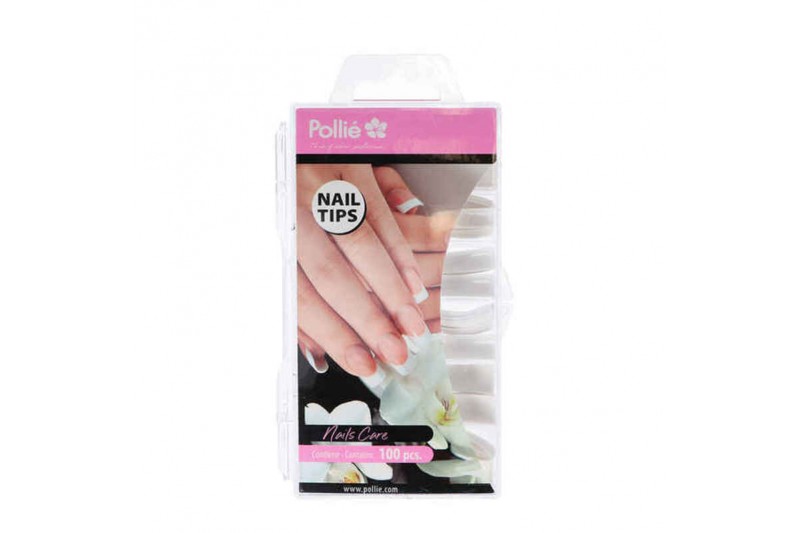 Autocollants pour ongle Eurostil Places Blanc (100 uds)