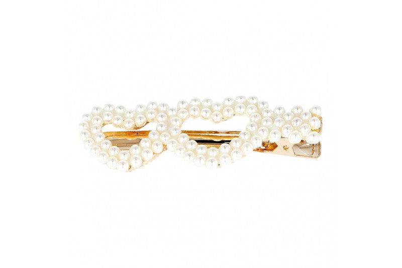 Clips Eurostil Heart Golden Beads (2 uds)