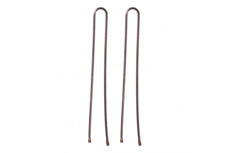 Bun hairpins Eurostil 50 mm Bronze (200 pcs)