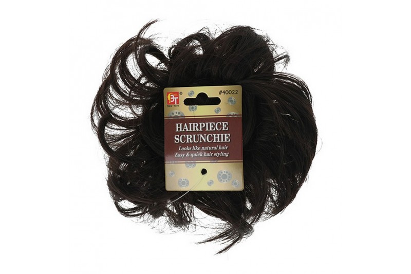 Haargummi Beauty Town Scrunchie Natural Preto Schwarz