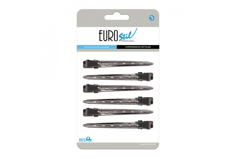 Hair clips Eurostil (6 uds)