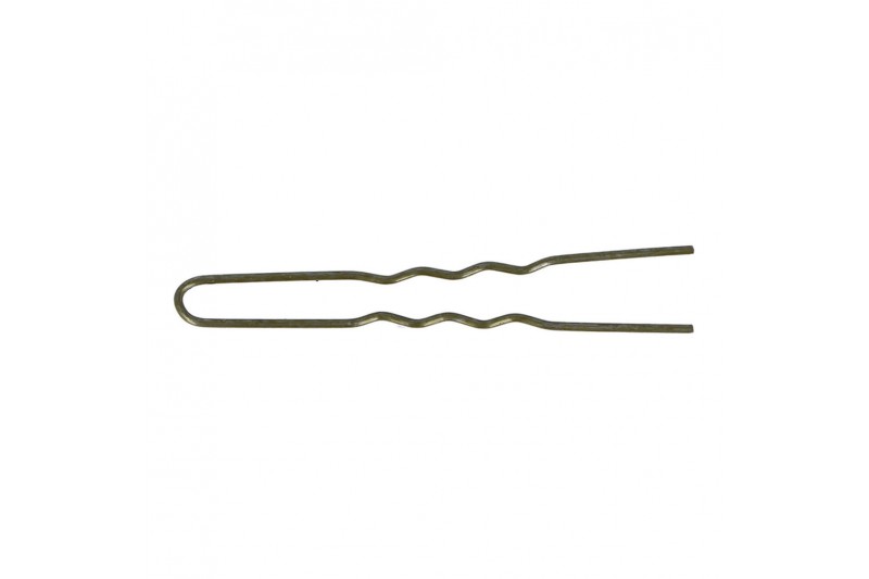 Bun hairpins Eurostil Invisibles Bronze (400 uds)(65 mm)