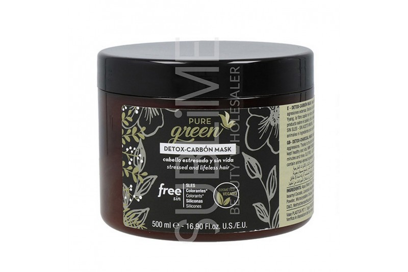 Maschera per Capelli Pure Green Detox Carbon (500 ml)