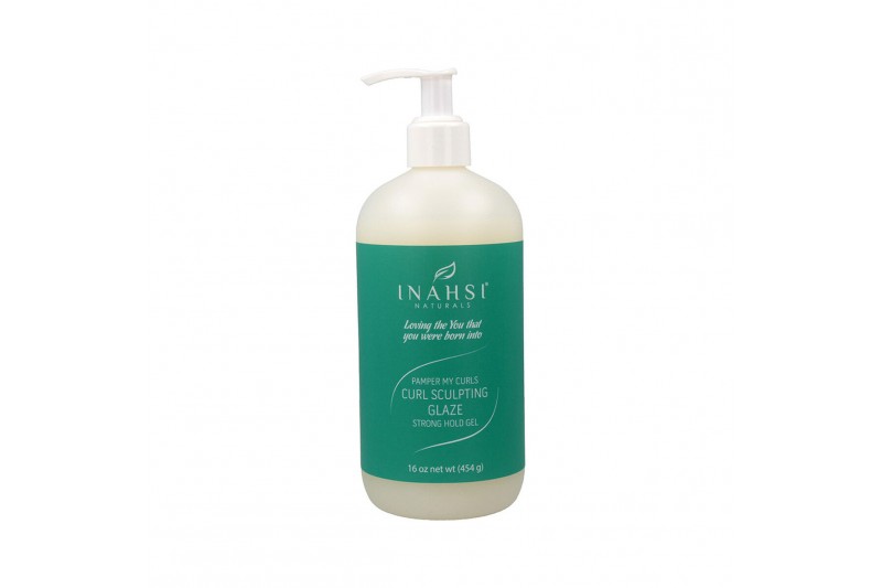 Après-shampooing pour boucles bien définies Inahsi Pamper My Curls Sculpting Glaze Strong Hold Gel (454 g)