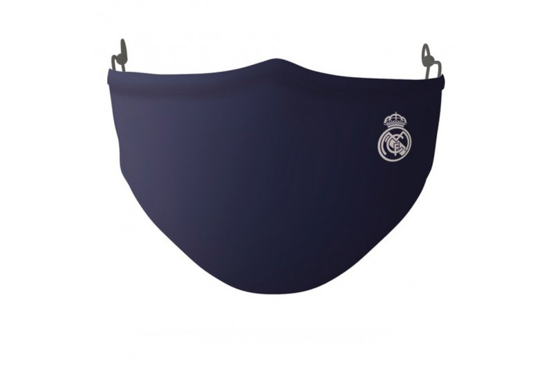 Masque en tissu hygiénique réutilisable Real Madrid C.F. Adulte Bleu