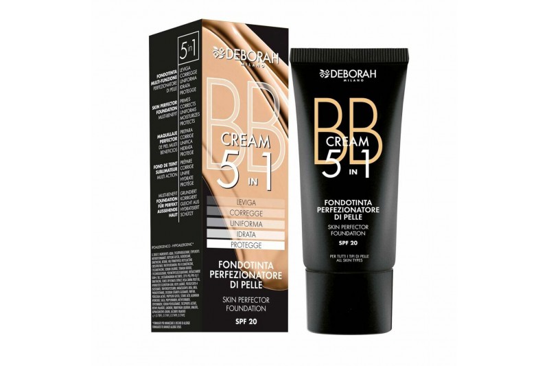 Base Cremosa per il Trucco BB Cream Deborah 5 in 1 Nº 5