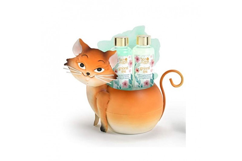 Ensemble de Bain Lorenay Bon Matin Green Tea Métal Chat (2 pcs)