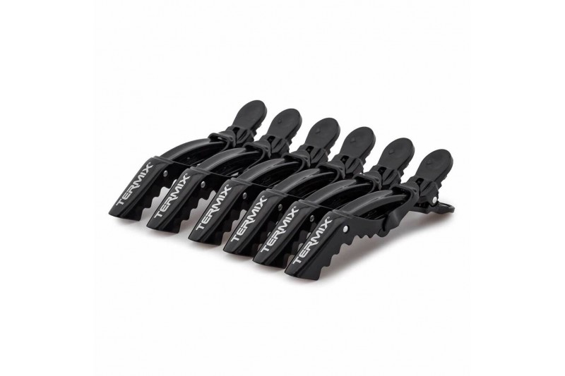 Hair clips Termix Black (6 uds)