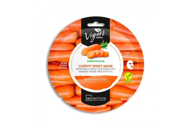 Maschera Viso IDC Institute Vegan Carota Grattugiata (25 g)