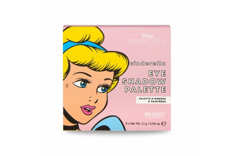 Palette d'ombres à paupières Mad Beauty DIsney Princess Cinderelle Mini (9 x 1,1 g)