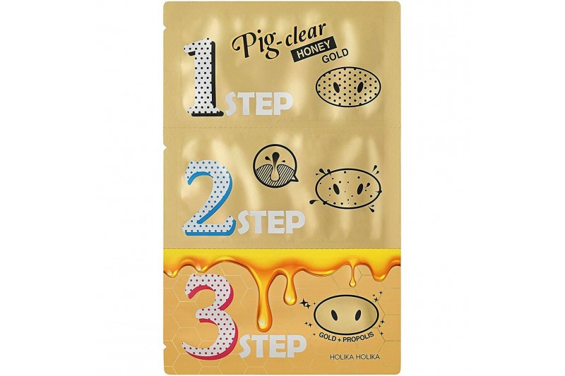 Anti-Mitesser/Poren Gesichtsmaske Holika Holika Pig Clear Honey Gold 3