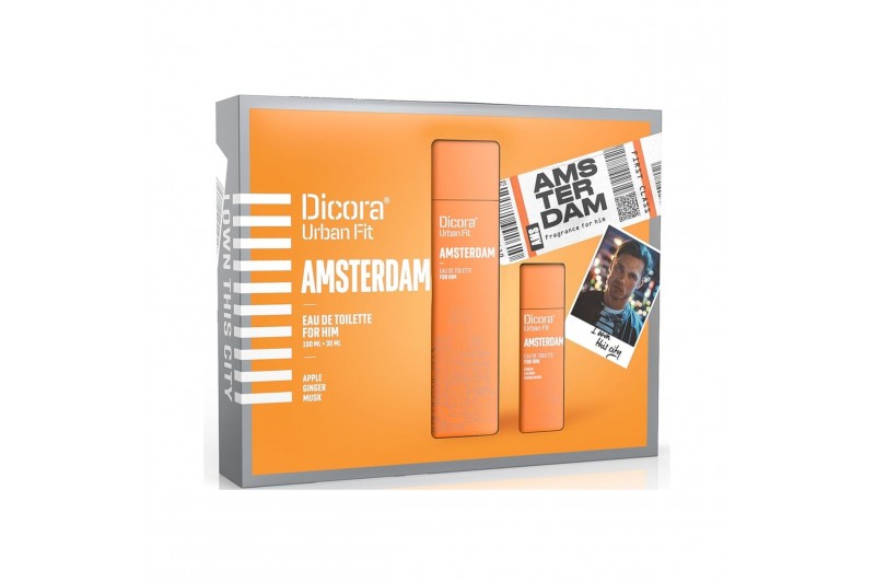 Set mit Herrenparfüm Dicora Urban Fit Amsterdam 2 Stücke