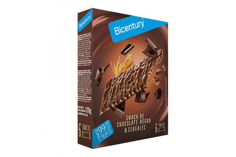 Barrita Energética Bicentury Snack Chocolate Negro Cereales (6 uds)