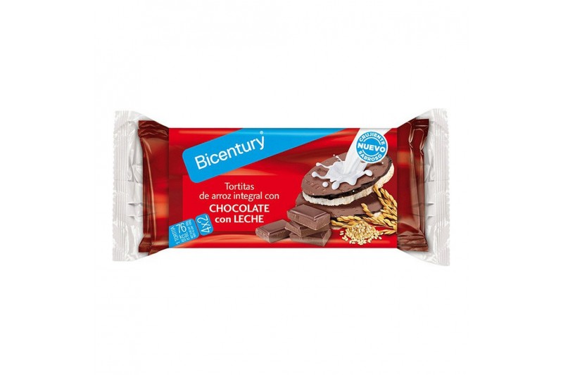 Rice cakes Bicentury Milk chocolate (8 uds)