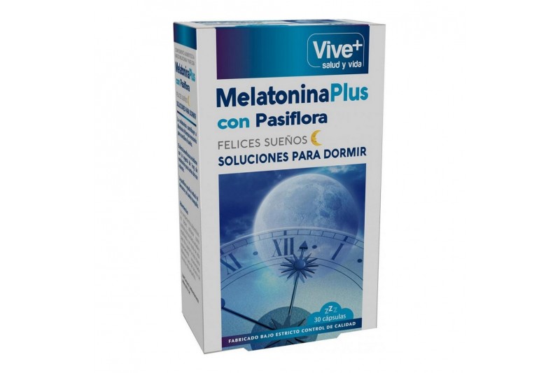 Nahrungsergänzungsmittel Vive+ Melatonin Passionsblume (30 uds)