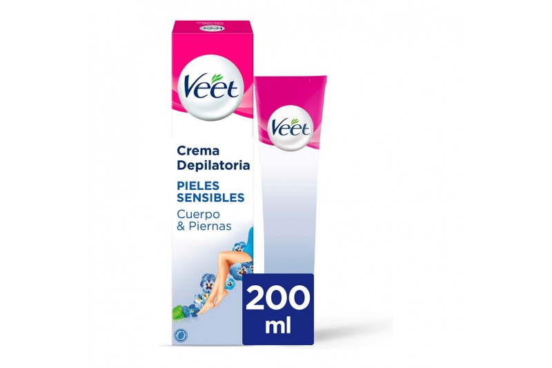 Crème Épilatoire Corporelle Veet Peaux sensibles (200 ml)