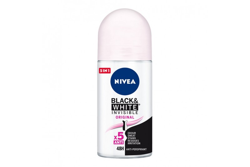 Déodorant Roll-On Black & White Invisible Original Nivea 4005900388636 (50 ml)