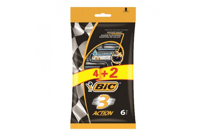 Manual shaving razor Action Bic (6 uds)