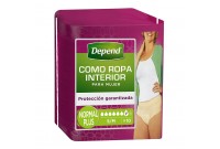 Protecteur pour Incontinence Depend Plus S/M (10 uds)