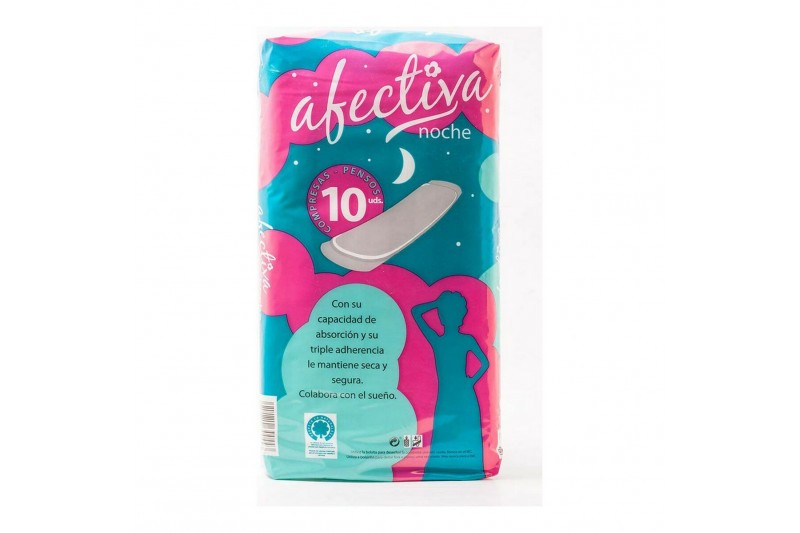 Maxi pads without wings Afectiva (10 uds)