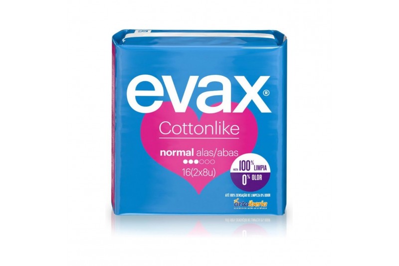 Normal Sanitary Pads with Wings Evax (16 uds)