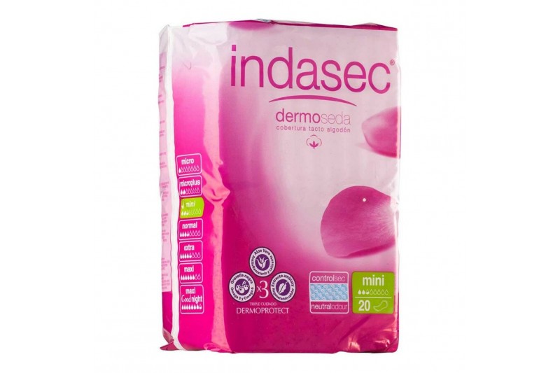 Compresas Normales Indasec Dermoseda Mini (20 uds)