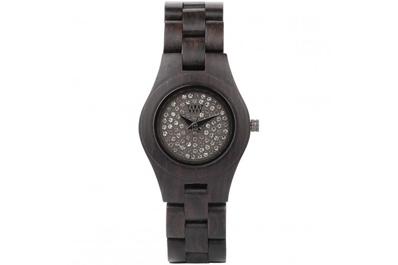 Horloge Dames We Wood MOON CRYSTAL BLACK