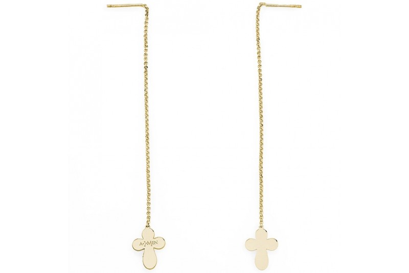 Boucles d´oreilles Femme Amen CROCE GOLD