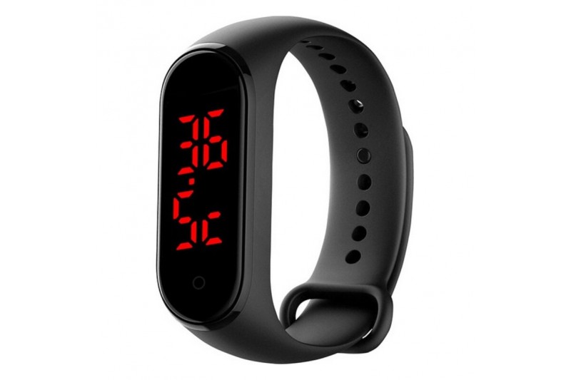 Activiteit armband Contact Thermometer 0,96" 90 mAh Bluetooth Zwart