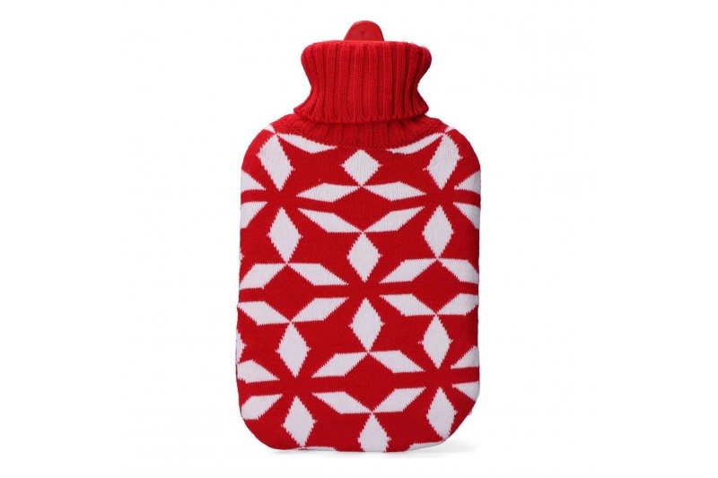 Bolsa de Agua Caliente EDM Rojo Blanco Lana (2 L)