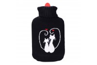 Hot Water Bottle EDM Black Black/White Wool (2 L)