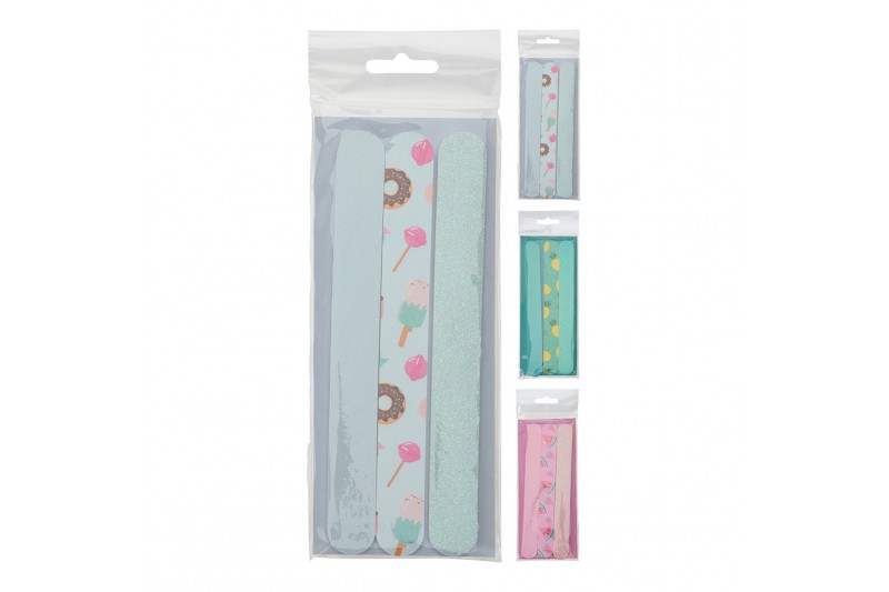 Nail file 17,5 x 2 cm Set 3 Units